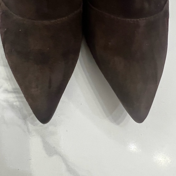 Guess brown leather suede booties in size 8.5 - Picture 7 of 11